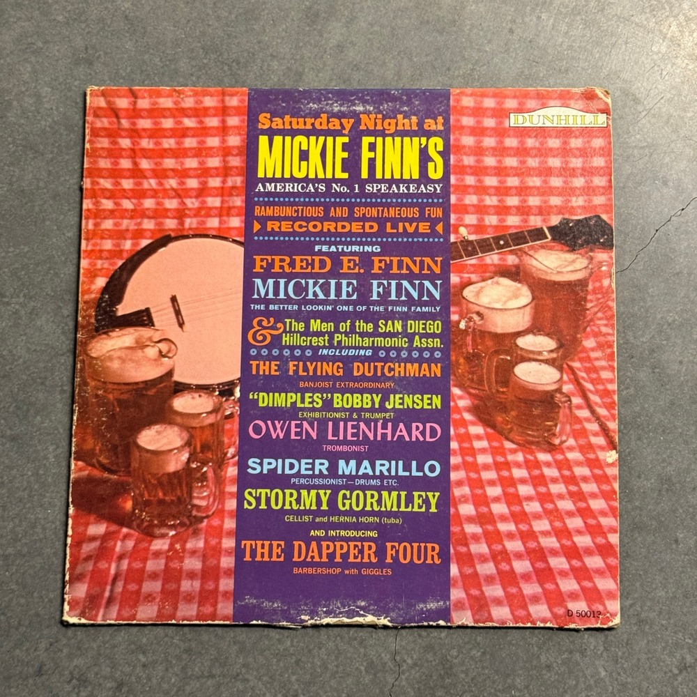 Saturday Night at Mickie Finn's Vinyl LP Dunhill D 50013 Live Speakeasy Jazz
